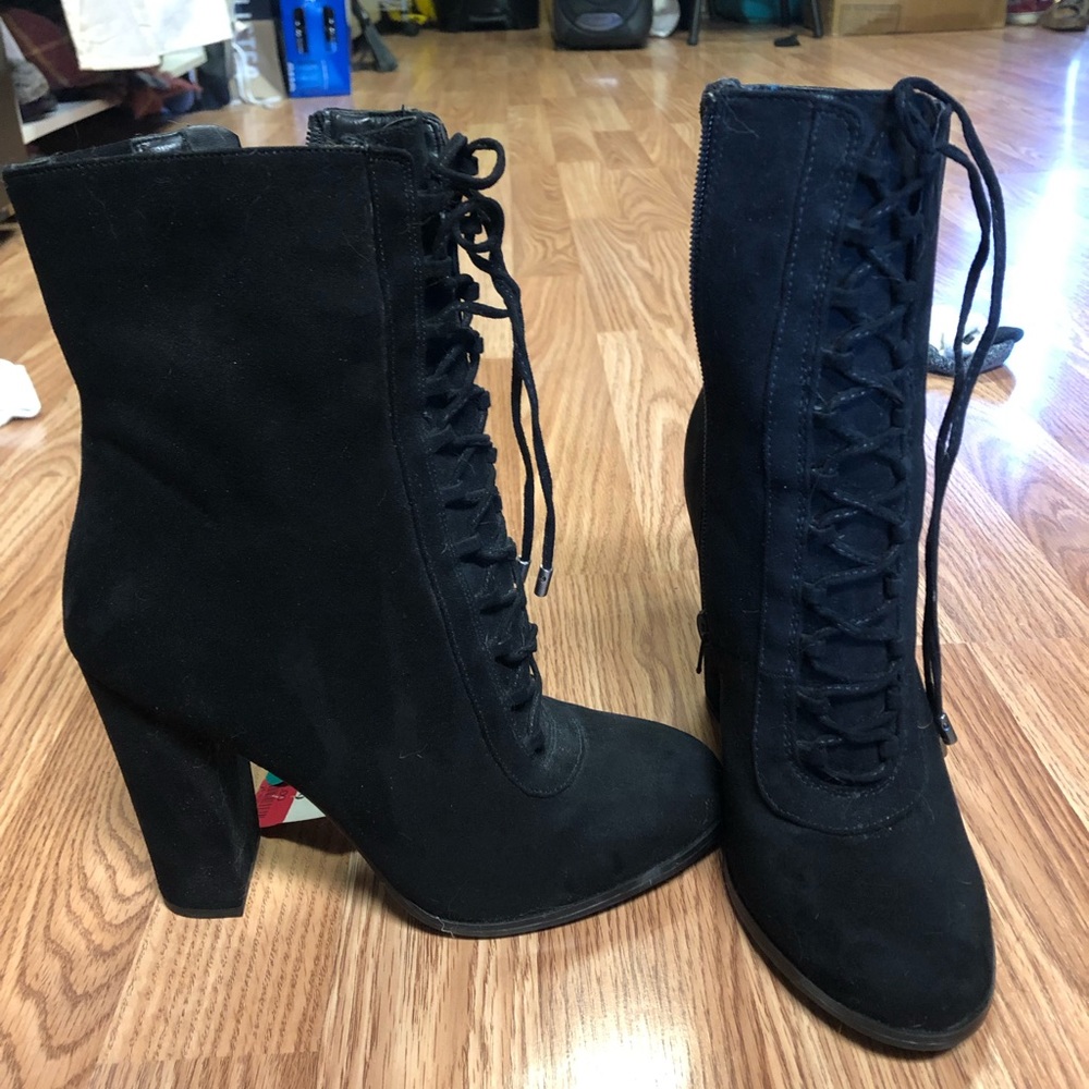 Carlos heeled lace up boots.